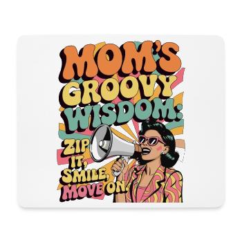 Mamas groovige Weisheit Lustiges Retro-Geschenk - Mousepad (Querformat) - Weiß - Vorne