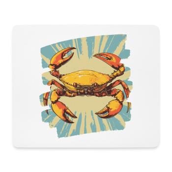 Crab Retro - Mouse Pad (horizontal) - white - Front