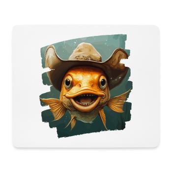 Texas Fishing Retro - Mousepad (Querformat) - Weiß - Vorne