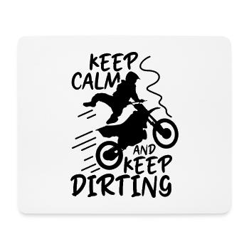 Funny motocross joke - Mouse Pad (horizontal) - white - Front