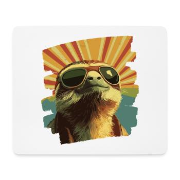 Sloth Retro - Mouse Pad (horizontal) - white - Front