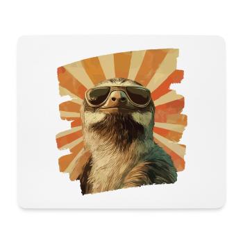 Sloth Retro - Mouse Pad (horizontal) - white - Front