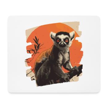 Lemur - Mousepad (Querformat) - Weiß - Vorne