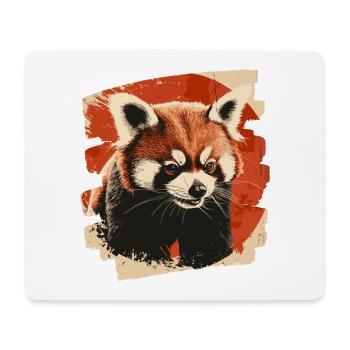 Petit panda - Tapis de souris (format paysage) - blanc - Devant