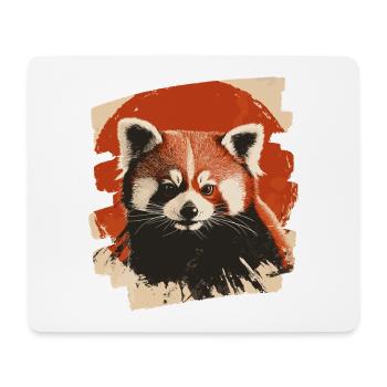 Petit panda - Tapis de souris (format paysage) - blanc - Devant