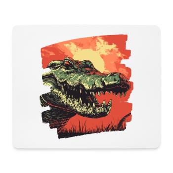 Crocodile - Mouse Pad (horizontal) - white - Front