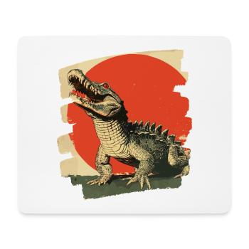Crocodile - Mouse Pad (horizontal) - white - Front