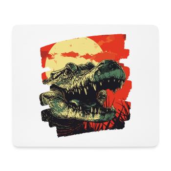 Crocodile Retro - Mouse Pad (horizontal) - white - Front