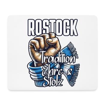Rostock Fussball Fan-Schal - Mousepad (Querformat) - Weiß - Vorne