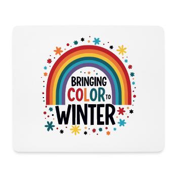 Farbenregenbogen Winter - Mousepad (Querformat) - Weiß - Vorne