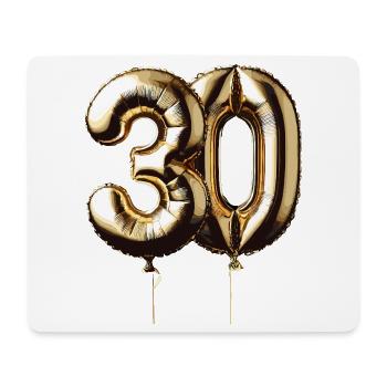 30 Years Gold Balloon Foil Balloon Gift - Mouse Pad (horizontal) - white - Front