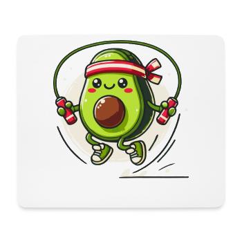 Jumping Avocado Workout Fun - Mouse Pad (horizontal) - white - Front