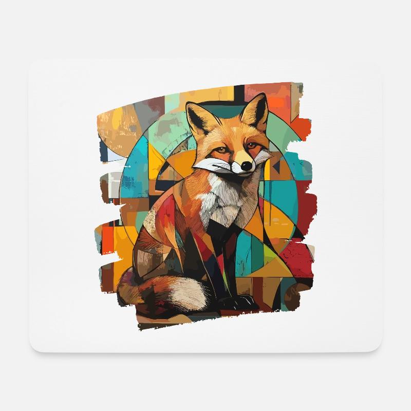 Fuchs - Mousepad (Querformat) - Weiß