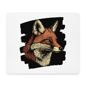 Renard - Tapis de souris (format paysage) - blanc - Devant