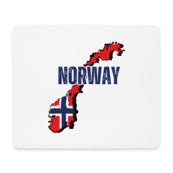 Norwegian flag, Norwegian pride - Mouse Pad (horizontal) - white - Front