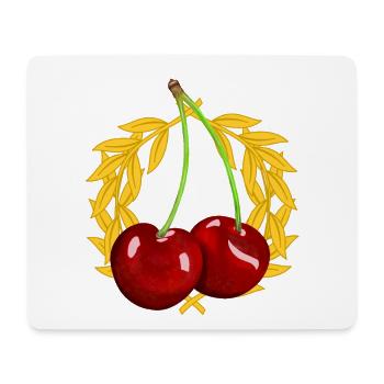 Summer Cherry Cherries Laurel Wreath Fruit Fruit - Mouse Pad (horizontal) - white - Front