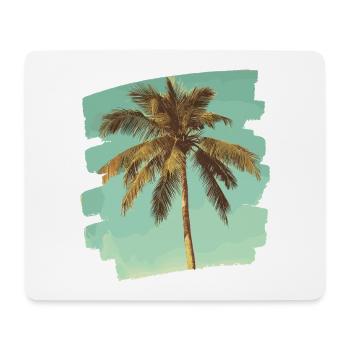 palmier rétro - Tapis de souris (format paysage) - blanc - Devant