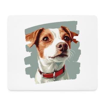 Jacky Russell - Mousepad (Querformat) - Weiß - Vorne