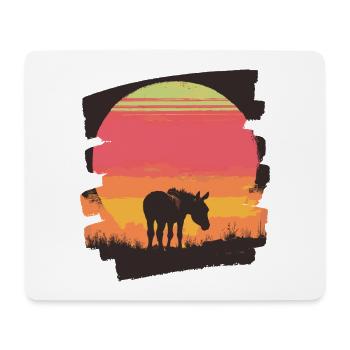 Esel - Mousepad (Querformat) - Weiß - Vorne