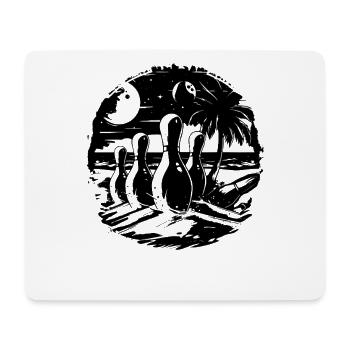 Plage de bowling - Tapis de souris (format paysage) - blanc - Devant
