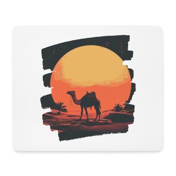 Chameau - Tapis de souris (format paysage) - blanc - Devant