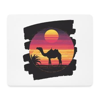 Chameau - Tapis de souris (format paysage) - blanc - Devant