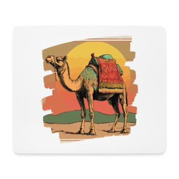 Chameau - Tapis de souris (format paysage) - blanc - Devant
