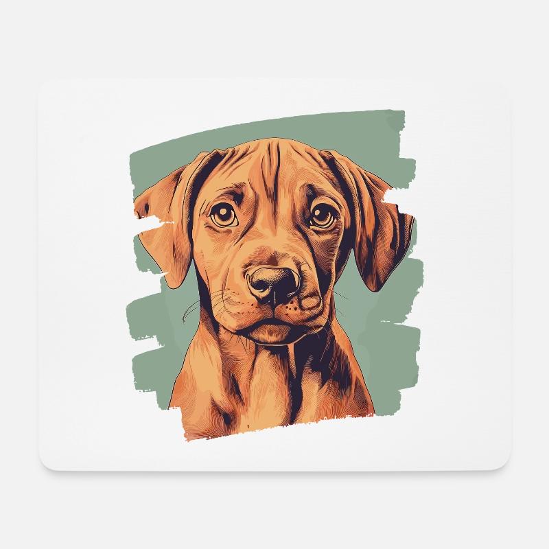 Rhodesian Ridgeback - Mousepad (Querformat) - Weiß