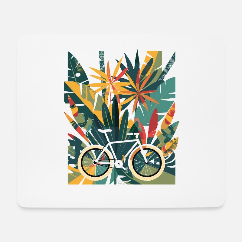 Radfahren - Mousepad (Querformat) - Weiß