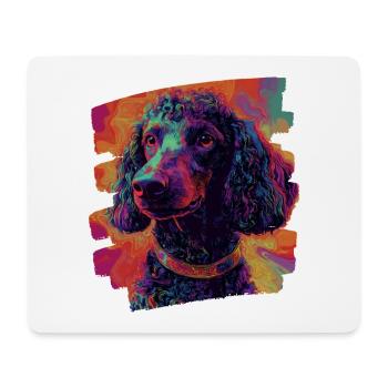 Pudel - Mousepad (Querformat) - Weiß - Vorne