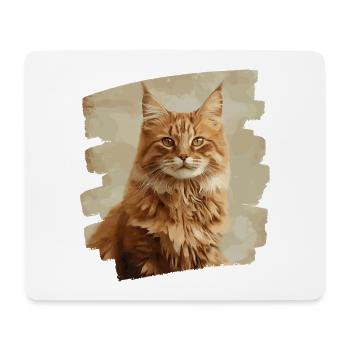 Maine Coon - Mouse Pad (horizontal) - white - Front