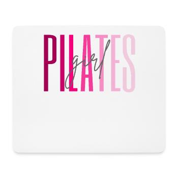 Pilates Girl Cadeau de fitness rose - Tapis de souris (format paysage) - blanc - Devant