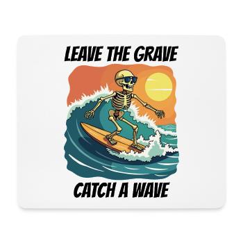 Surf Surf Skeleton Fun Cool Plage Vacances - Tapis de souris (format paysage) - blanc - Devant