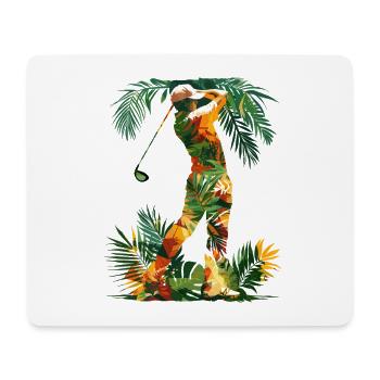 Golfer Cartoon Look - Mousepad (Querformat) - Weiß - Vorne