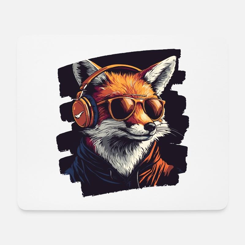 Fuchs - Mousepad (Querformat) - Weiß