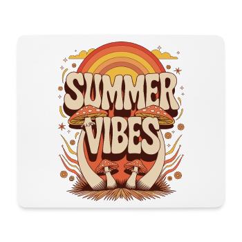 Summer Vibes Retro Mushroom Hippie Festival Summer - Mouse Pad (horizontal) - white - Front