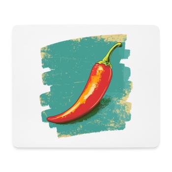 Chili - Mousepad (Querformat) - Weiß - Vorne