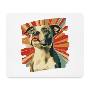 American Staffordshire 2 - Mousepad (Querformat) - Weiß - Vorne