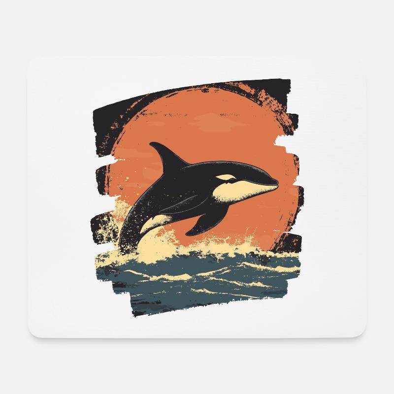 Orca - Mousepad (Querformat) - Weiß