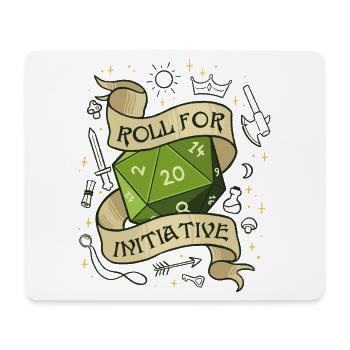 Roll for Initiative – Würfel dein Schicksal - Mousepad (Querformat) - Weiß - Vorne