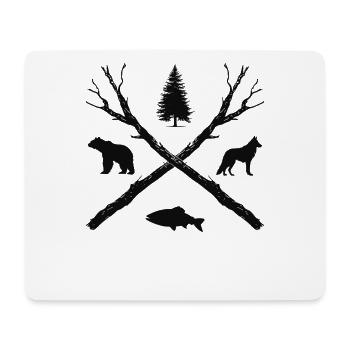 Outdoor Hiking Forest Wilderness Nature Lover Gift - Mouse Pad (horizontal) - white - Front