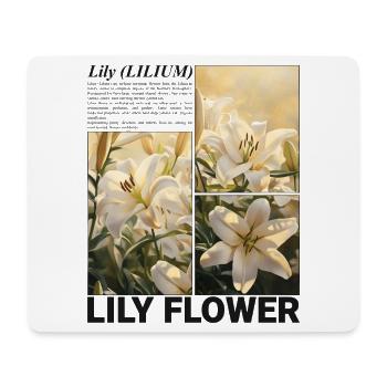 Fleur de lys Fleur de lys Botanique Esthétique Cadeau - Tapis de souris (format paysage) - blanc - Devant