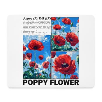 Coquelicot Nature Esthétique Botanique Fleur Cadeau - Tapis de souris (format paysage) - blanc - Devant