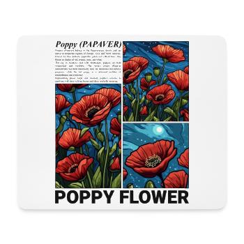 Coquelicot Nature Fleur Botanique Esthétique Cadeau - Tapis de souris (format paysage) - blanc - Devant
