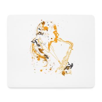 Saxophone fille graffiti - Tapis de souris (format paysage) - blanc - Devant