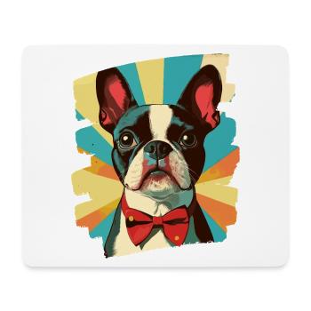 Boston Terrier - Mouse Pad (horizontal) - white - Front