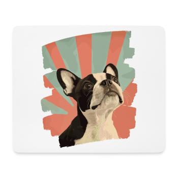 Boston Terrier - Mouse Pad (horizontal) - white - Front