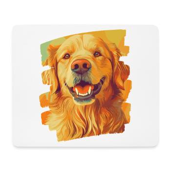 Golden Retriever - Mousepad (Querformat) - Weiß - Vorne