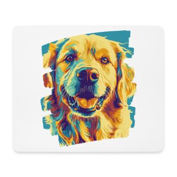 Golden Retriever - Mousepad (Querformat) - Weiß - Vorne
