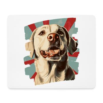 Labrador - Tapis de souris (format paysage) - blanc - Devant